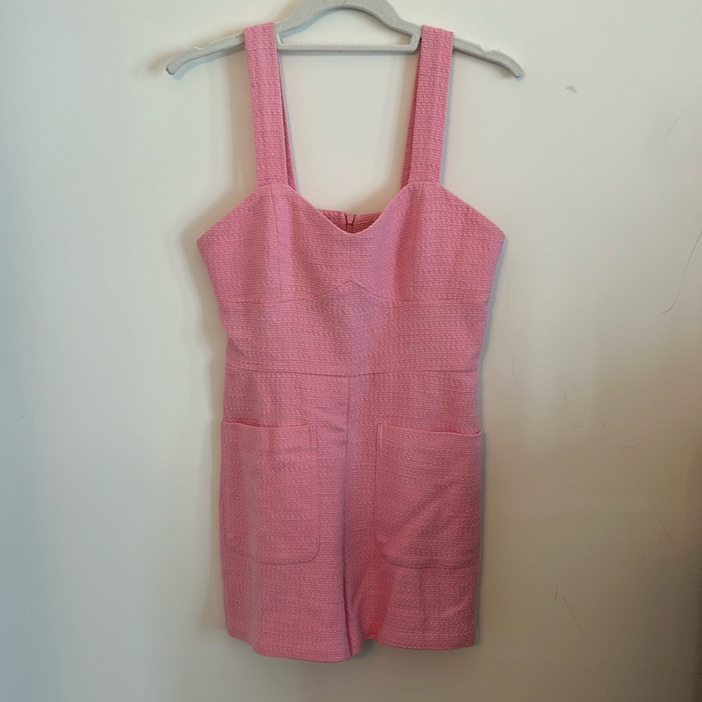Zara Textured Pink Romper Size S
